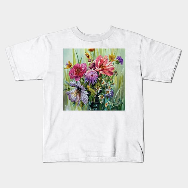 spring flowers Kids T-Shirt by bogfl